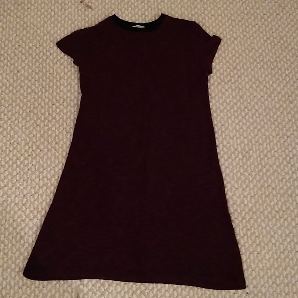 Burgundy forever 21 tee shirt dress
